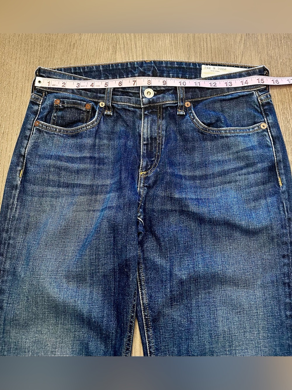 Rag & Bone Dre Low Rise Slim Boyfriend Jeans 26 Donovan Wash Made USA - Picture 6 of 10